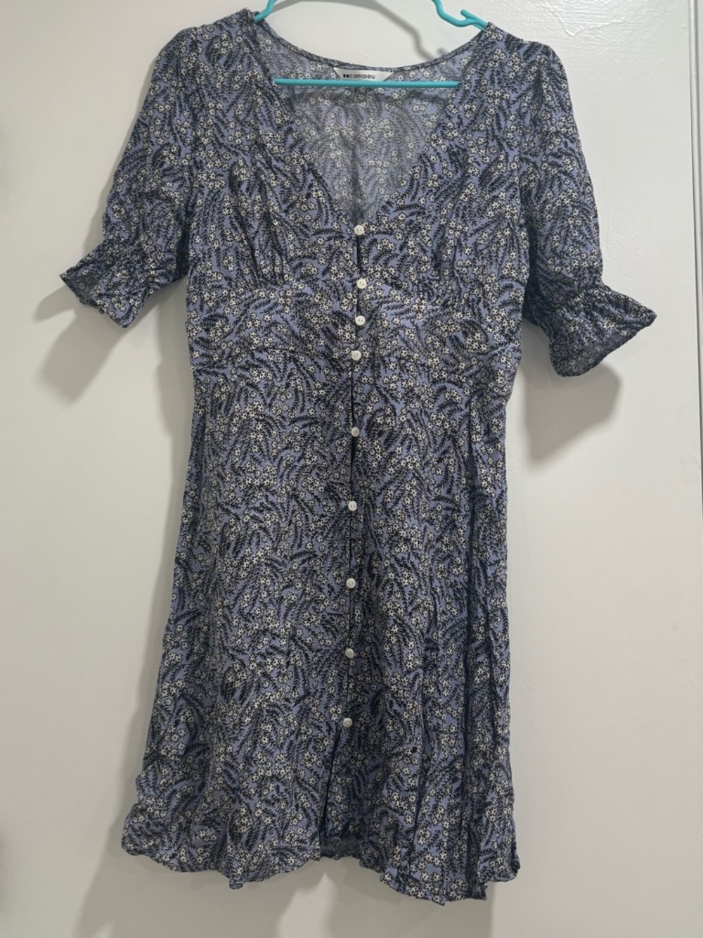 Button-Front Lavender Floral Sundress